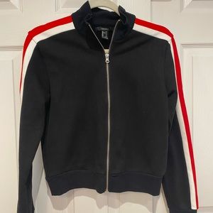 Forever 21 black and red zip up jacket